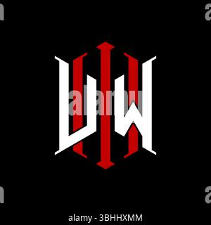 Logo initial monogram with geometric modern rectangle Elegant style design in isolated background, minimalist geometric shape style logo. Stock Vector