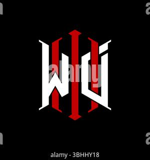 Logo initial monogram with geometric modern rectangle Elegant style design in isolated background, minimalist geometric shape style logo. Stock Vector
