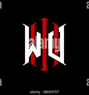 Logo initial monogram with geometric modern rectangle Elegant style design in isolated background, minimalist geometric shape style logo. Stock Vector