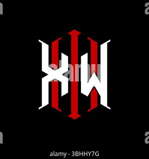 Logo initial monogram with geometric modern rectangle Elegant style design in isolated background, minimalist geometric shape style logo. Stock Vector