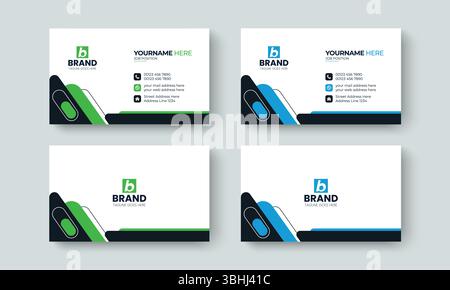 Corporate modern and unique business card design layout template. Template design for business card, visiting Card, identity card, contact, branding Stock Vector