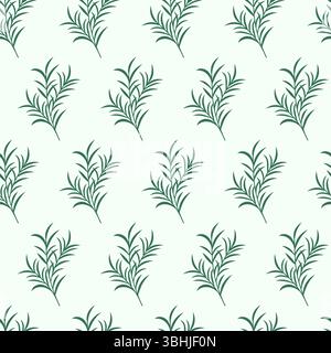An elegant seamless leaf pattern in soft green shades perfect for wallpaper fabric and stationery Stock Vector