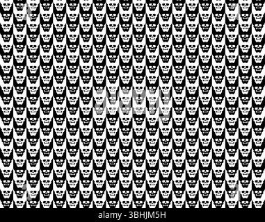 Houndstooth Skull pattern seamless. Goose foot Skull background Stock Vector