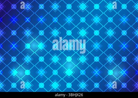 Abstract digital technology background geometric rectangle and circle shape, cyber futuristic concept, vector illustration Stock Vector