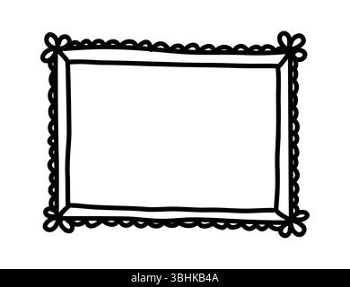 Hand drawn frames. Doodle scribble simple box. Vector empty drawing sketch. Stock Vector