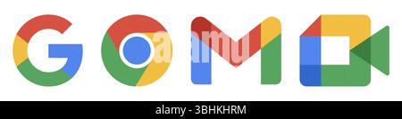 Google apps programs icon set Stock Vector