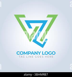 Wz company logo design art Stock Vector