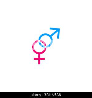 Gender balance icon. Male female ratio. Percentage comparison chart ...