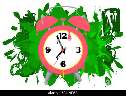 Alarm Clock graffiti. Abstract modern street art decoration performed ...