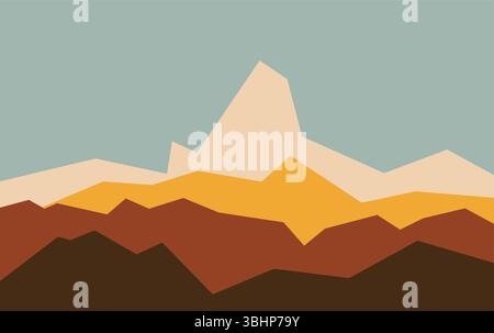 abstract mountain range vector background. landscape art design Stock Vector