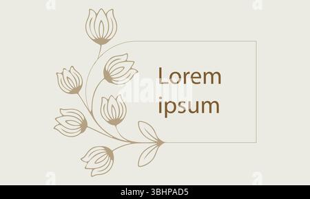 Minimalist Islamic Text Box with Eslimi Motifs – Vector Frame Stock Vector