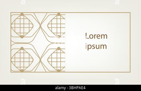 Minimalist Islamic Text Box with Eslimi Motifs – Vector Frame Stock Vector