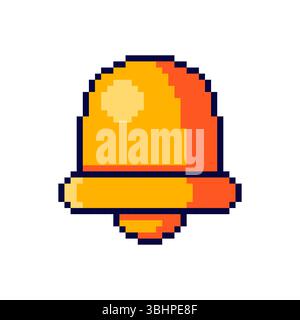 Pixel art Bell game asset design Stock Vector