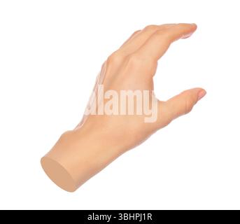 Hands shows virtual holding something isolated on a transparent ...