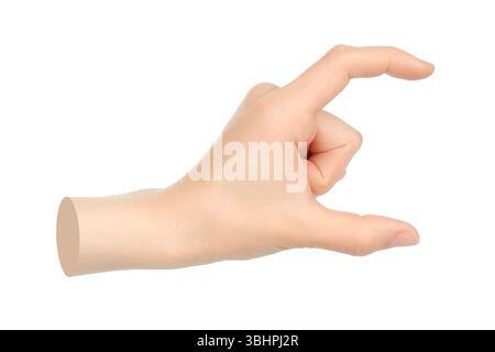 Hands shows virtual holding something isolated on a transparent ...