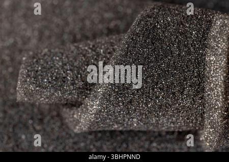 foam for giving elasticity to objects or sound insulation or as a packaging material Stock Photo