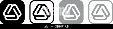 Set of different ChatOn AI - Chat Bot Assistant mobile app icons, isolated on a transparent background, vector illustration. ChatOn AI is chat AI and Stock Vector