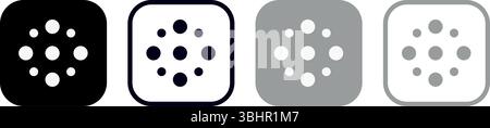 Set of different AI Video - AI Video Generator mobile app icons, isolated on a transparent background, vector illustration. AI Video is an advanced AI Stock Vector