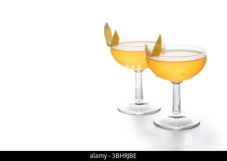 Paper plane cocktail isolated on white background Stock Photo