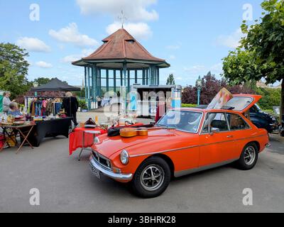 Vintage car at the Horniman Gardens in London Stock Photo