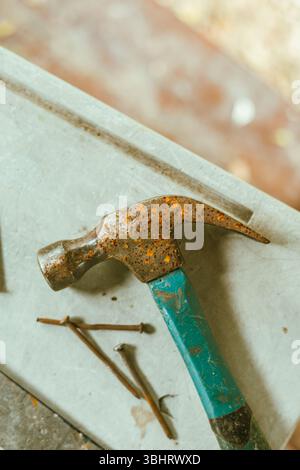 Set of tools and instruments on background. Stock Photo