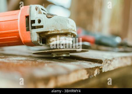 Set of tools and instruments on background. Stock Photo