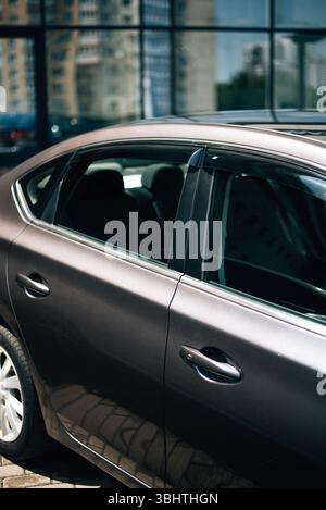 View of the car doors from the outside. High quality photo Stock Photo