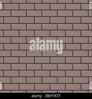 Grey brick wall texture. Seamless background. Vector illustration Stock Vector