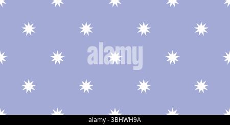Playful seamless pattern of white stars on classic blue background in flat style. Whimsical sky-inspired texture for textiles, wrapping paper, wallpap Stock Vector