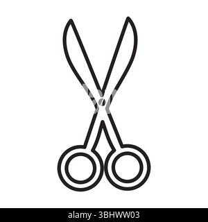 Scissors line icon design sewing icon isolated Stock Vector