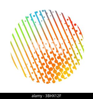 colored abstractions with halftone dots. Not AI, Vector illustration Stock Vector