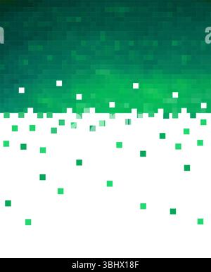 Green background of squares. Not AI, Vector illustration Stock Vector