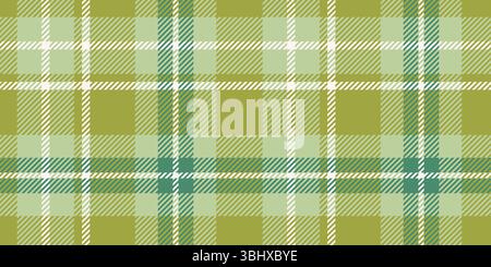 A seamless green and beige tartan plaid pattern with diagonal accents, perfect for textiles, nature-inspired designs, and rustic aesthetics. Stock Vector