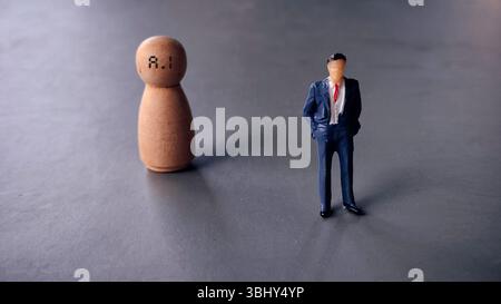 Concept of human Vs artificial intelligence or A.I in modern world. Stock Photo