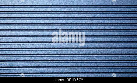 Gray texture horizontal stripes of metal cover Stock Photo