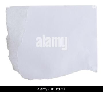 Torn Edge of White Paper isolated on white Stock Photo