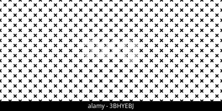 Diagonal plus seamless pattern. Simple geometric cross texture. Graphic cross symbol grid. Plus sign repeat pattern. Graphic texture. Vector Stock Vector