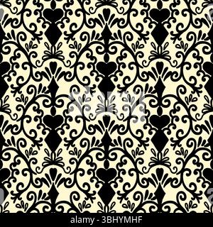 line scribble repeat pattern Stock Vector