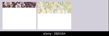 Notebook paper, to-do lists, sticker templates decorated with orchid, trendy planner or organizer. flat vector Stock Vector
