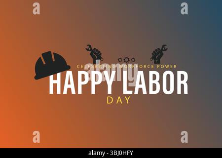 Embracing Labor Day Recognizing the Backbone of America Stock Vector
