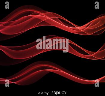 Abstract shiny color red wave luxury background Stock Vector