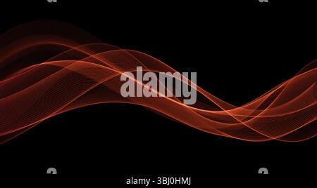 Abstract shiny color red wave luxury background Stock Vector