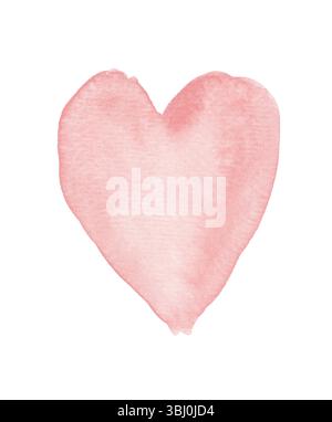 Heart - symbol of love - watercolor on paper - isolated Stock Photo - Alamy