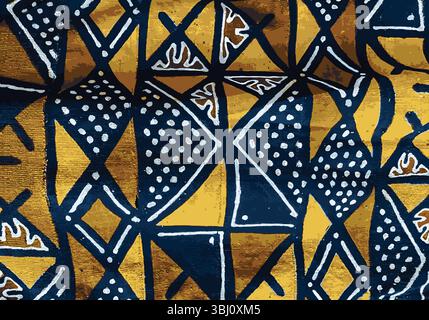 Bogolan design from mali Stock Vector