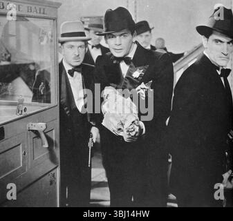 Actors Vince Barnett, Paul Muni, and Tony Camonte in the movie Scarface, USA 1932 Stock Photo