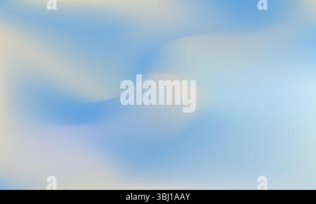 Calm Blue Pastel Gradient Background. Soft Abstract Blur for Minimalist Design. Abstract liquid background. Gradient mesh Effect vector design. Stock Vector