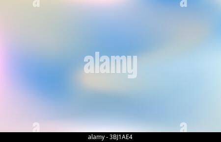 Calm Blue Pastel Gradient Background. Soft Abstract Blur for Minimalist Design. Abstract liquid background. Gradient mesh Effect vector design. Stock Vector