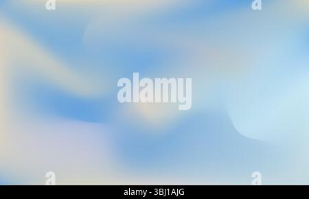 Calm Blue Pastel Gradient Background. Soft Abstract Blur for Minimalist Design. Abstract liquid background. Gradient mesh Effect vector design. Stock Vector