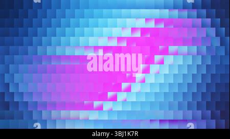 Ribbed fractal neon glass background with gradient color and abstract blur. Blue texture with graphic aura, pink mesh, and pastel hologram. Bright sof Stock Vector