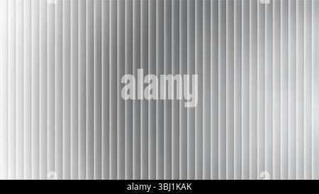 Corrugated glass and metal texture with pattern background and roof effect. Steel sheet wall and panel with abstract plate and silver lines. White til Stock Vector